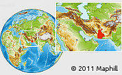 Physical Location Map of Sistan and Baluchestan, within the entire country