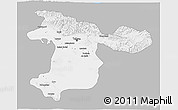 Gray 3D Map of Tehran, single color outside