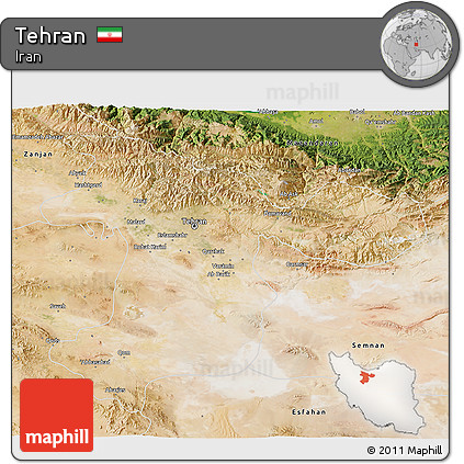 Satellite 3D Map of Tehran