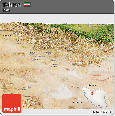 Satellite 3D Map of Tehran