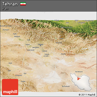 Satellite 3D Map of Tehran
