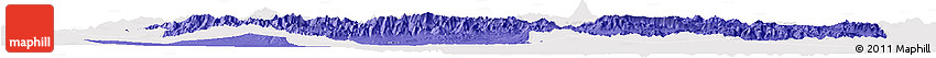 Political Horizon Map of Tehran, cropped outside