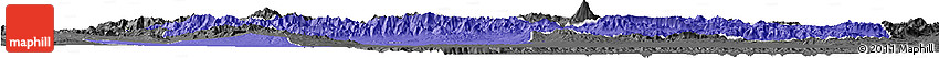 Political Horizon Map of Tehran, darken, desaturated