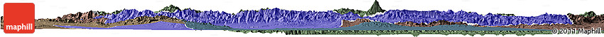 Political Horizon Map of Tehran, darken, semi-desaturated
