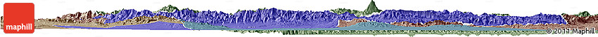 Political Horizon Map of Tehran, semi-desaturated
