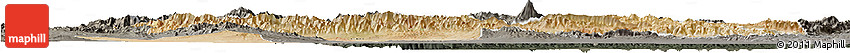 Satellite Horizon Map of Tehran, darken, semi-desaturated