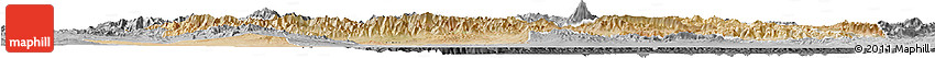 Satellite Horizon Map of Tehran, desaturated