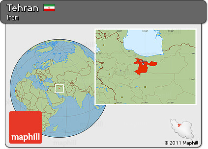 Savanna Style Location Map of Tehran