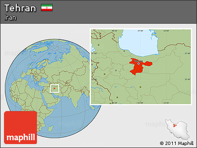 Savanna Style Location Map of Tehran