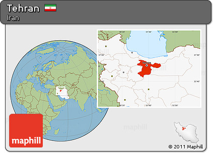 Savanna Style Location Map of Tehran, highlighted country