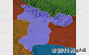 Political Map of Tehran, darken