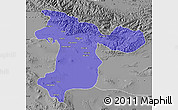 Political Map of Tehran, desaturated