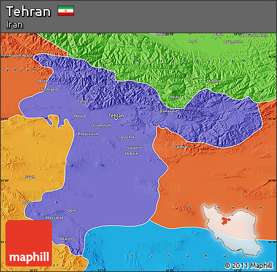 Political Map of Tehran