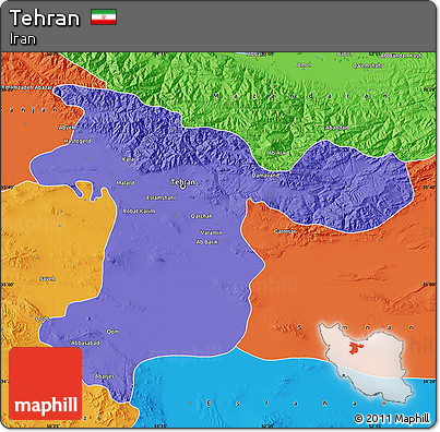 Political Map of Tehran