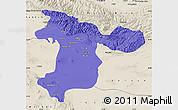 Political Map of Tehran, shaded relief outside