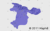 Political Map of Tehran, single color outside