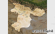 Satellite Map of Tehran, darken