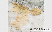 Satellite Map of Tehran, lighten, semi-desaturated