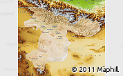 Satellite Map of Tehran, physical outside