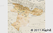 Satellite Map of Tehran, shaded relief outside