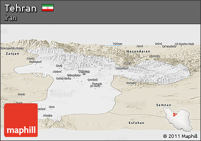 Classic Style Panoramic Map of Tehran