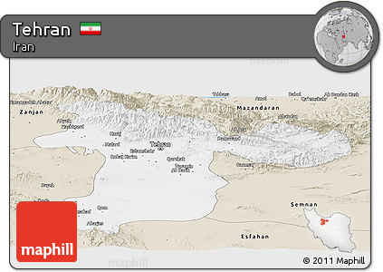 Classic Style Panoramic Map of Tehran