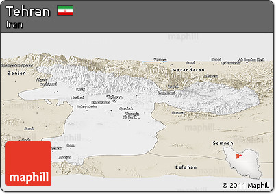 Classic Style Panoramic Map of Tehran