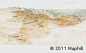 Satellite Panoramic Map of Tehran, lighten