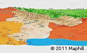 Satellite Panoramic Map of Tehran, political outside
