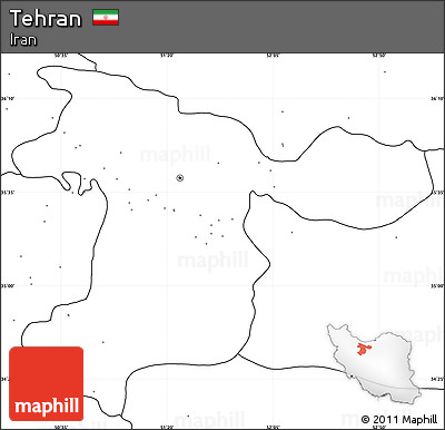 Blank Simple Map of Tehran, no labels