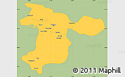 Savanna Style Simple Map of Tehran, single color outside