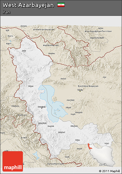 Classic Style 3D Map of West Azarbayejan