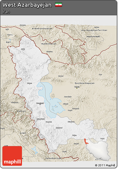 Classic Style 3D Map of West Azarbayejan