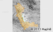 Satellite 3D Map of West Azarbayejan, desaturated