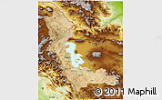 Satellite 3D Map of West Azarbayejan, physical outside