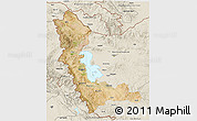 Satellite 3D Map of West Azarbayejan, shaded relief outside