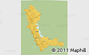 Savanna Style 3D Map of West Azarbayejan, single color outside