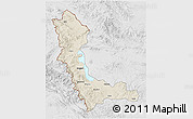 Shaded Relief 3D Map of West Azarbayejan, lighten, desaturated