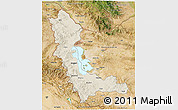 Shaded Relief 3D Map of West Azarbayejan, satellite outside