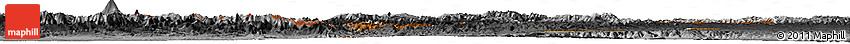 Physical Horizon Map of West Azarbayejan, darken, desaturated