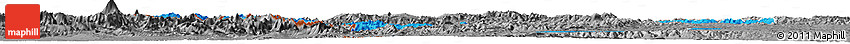 Political Horizon Map of West Azarbayejan, desaturated