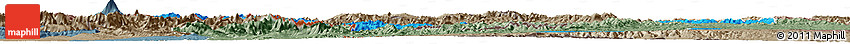 Political Horizon Map of West Azarbayejan, semi-desaturated