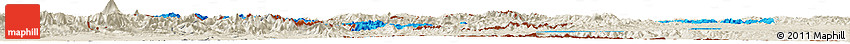 Political Horizon Map of West Azarbayejan, shaded relief outside