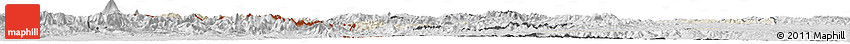 Shaded Relief Horizon Map of West Azarbayejan, desaturated