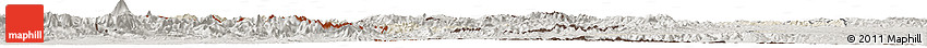 Shaded Relief Horizon Map of West Azarbayejan, semi-desaturated