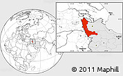 Blank Location Map of West Azarbayejan, highlighted country