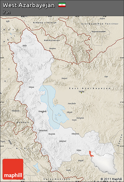 Classic Style Map of West Azarbayejan