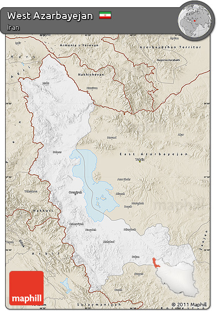 Classic Style Map of West Azarbayejan