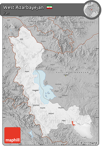 Gray Map of West Azarbayejan