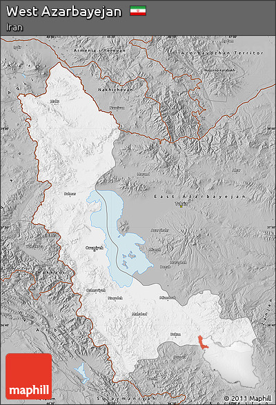 Gray Map of West Azarbayejan